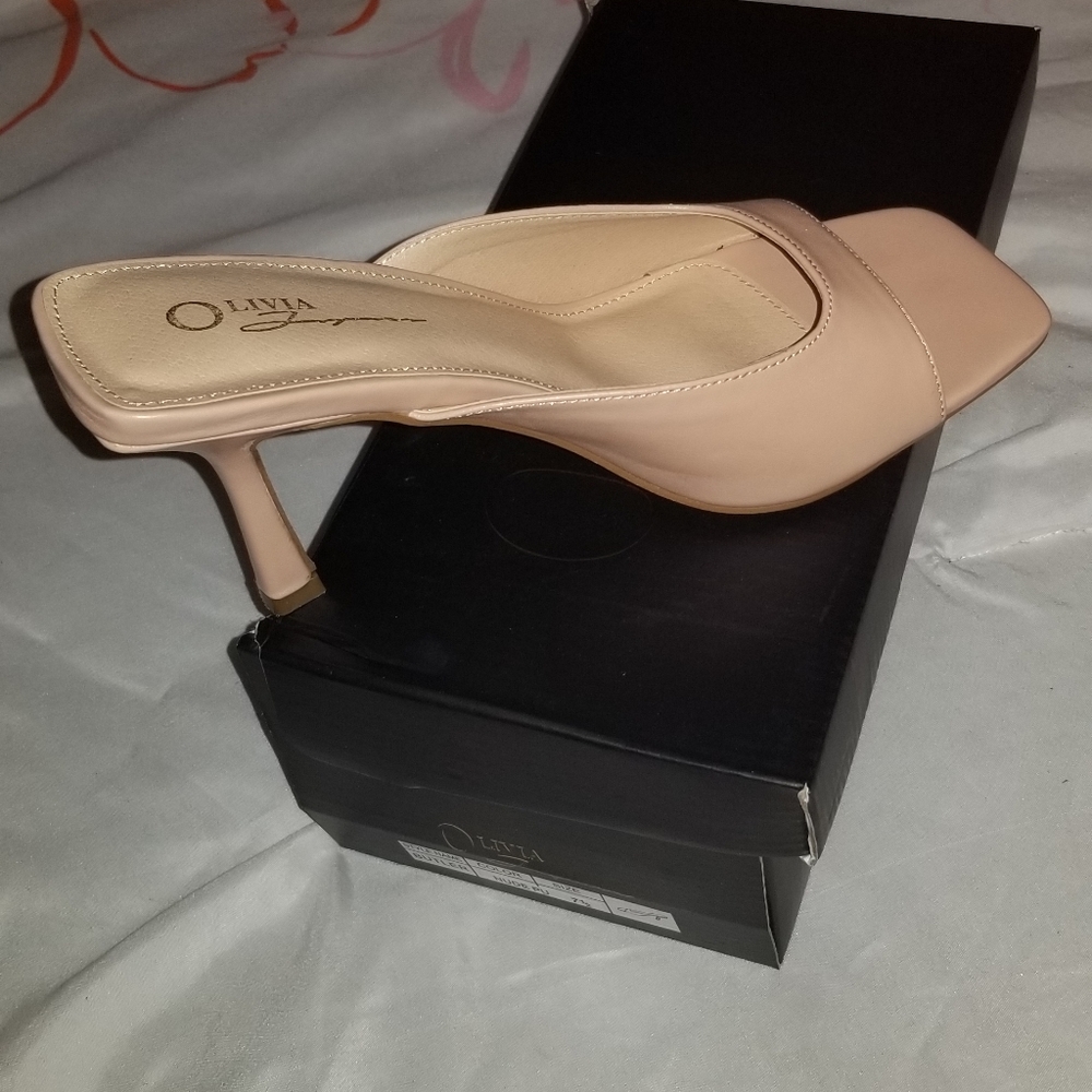 Nude Mule heels